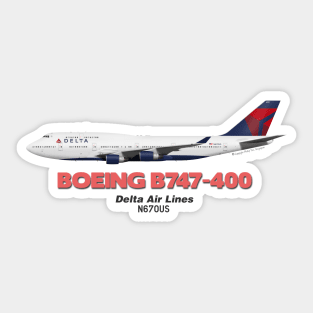 Boeing B747-400 - Delta Air Lines Sticker